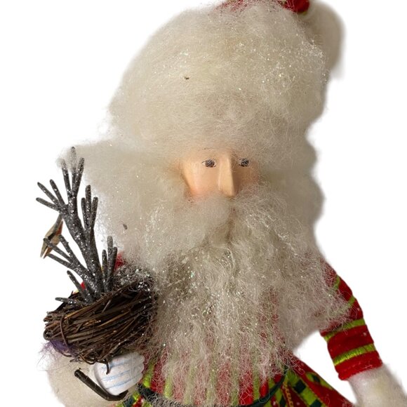 Vtg Dept 56 Patience Brewster Santa Claus Krinkles figureRed Green Christmas - Picture 2 of 9